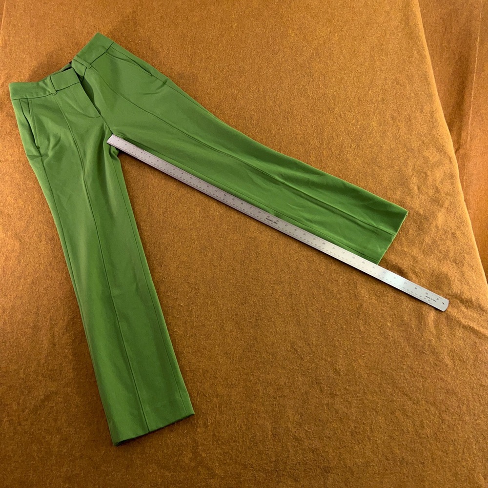 WHBM Women 00R Green Zoey Straight Ankle Pandora Pants NWT - Picture 6 of 9